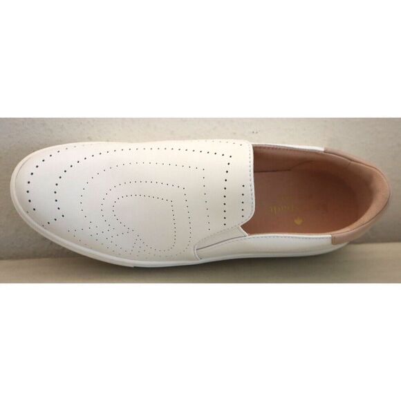 Kate Spade Women's Sz 8B White Azores Slip-On Perforated Leather Sneakers - Picture 7 of 14